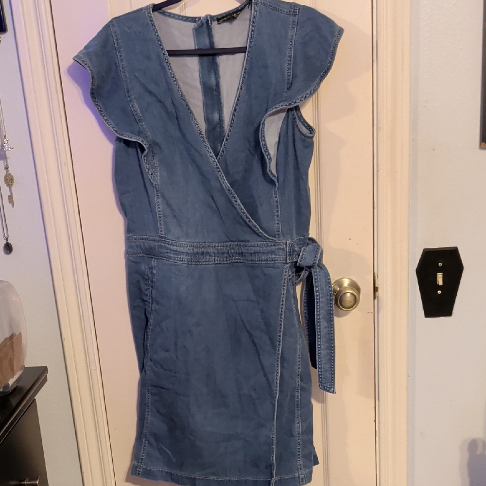 White House Black Market Blue Denim Mini Dress